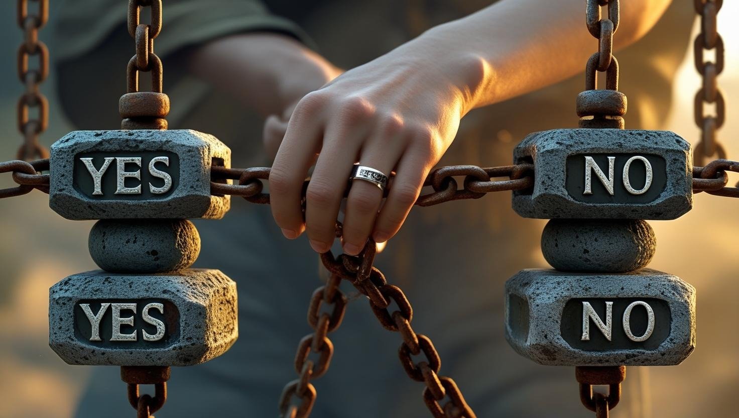 a person holding a ring with a ring on it